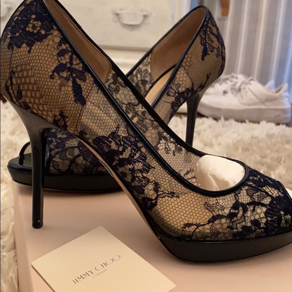 Jimmy Choo Luna Lace Heels - Picture 4 of 8